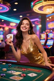 Dealer live casino profesional melayani pemain secara langsung di meja baccarat online